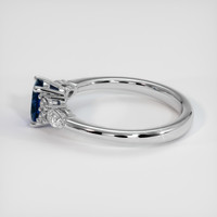 0.79 Ct. Blue Sapphire Ring, 18K White Gold 4