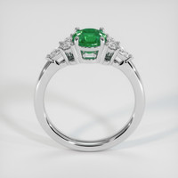 1.09 Ct. Emerald Ring, 18K White Gold 3