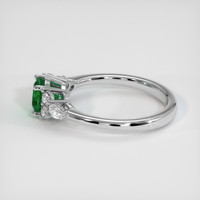 1.09 Ct. Emerald Ring, 18K White Gold 4