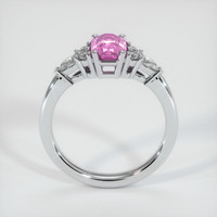1.06 Ct. Pink Sapphire Ring, 18K White Gold 3