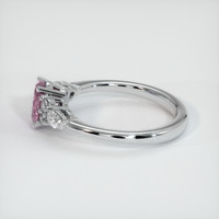 0.85 Ct. Pink Sapphire Ring, 18K White Gold 4