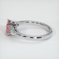 1.04 Ct. Padparadscha Sapphire Ring, 18K White Gold 4