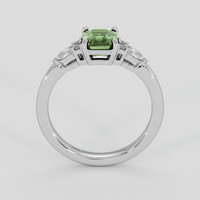 1.45 Ct. Green Sapphire Ring, 18K White Gold 3