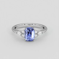 3.18 Ct. Blue Sapphire Ring, 18K White Gold 1