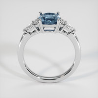 1.56 Ct. Blue Sapphire Ring, 18K White Gold 3