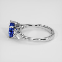 2.05 Ct. Blue Sapphire Ring, 18K White Gold 4