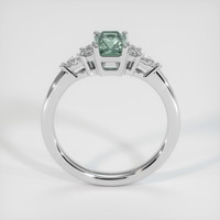 1.15 Ct. Green Sapphire Ring, 18K White Gold 3