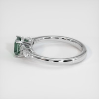 1.15 Ct. Green Sapphire Ring, 18K White Gold 4