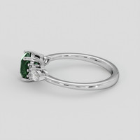 1.40 Ct. Green Sapphire Ring, 18K White Gold 4