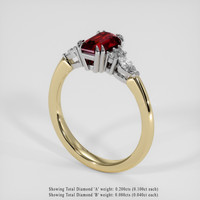 1.01 Ct. Ruby Ring, 14K White & Yellow 2