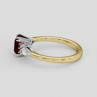 1.01 Ct. Ruby Ring, 18K White & Yellow 4