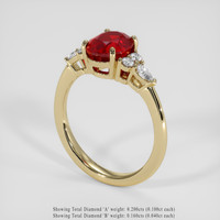 3.27 Ct. Ruby Ring, 10K Yellow Gold 2