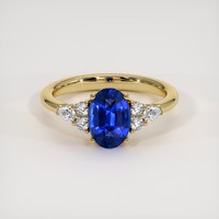 2.51 Ct. Blue Sapphire Ring, 10K Yellow Gold 1