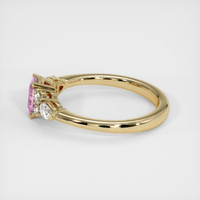 0.58 Ct. Pink Sapphire Ring, 14K Yellow Gold 4