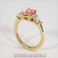1.12 Ct. Padparadscha Sapphire Ring, 14K Yellow Gold 2