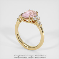 3.21 Ct. Pink Sapphire Ring, 14K Yellow Gold 2