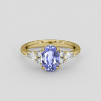 1.42 Ct. Violet Sapphire Ring, 14K Yellow Gold 1