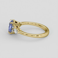 1.42 Ct. Violet Sapphire Ring, 14K Yellow Gold 4