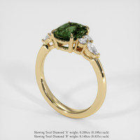 2.33 Ct. Green Sapphire Ring, 14K Yellow Gold 2