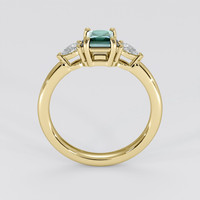 0.67 Ct. Bluish Green Sapphire Ring, 14K Yellow Gold 3