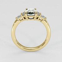 1.40 Ct. Bluish Green Sapphire Ring, 14K Yellow Gold 3