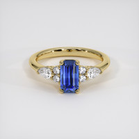 1.13 Ct. Blue Sapphire Ring, 14K Yellow Gold 1