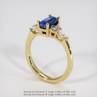 1.13 Ct. Blue Sapphire Ring, 14K Yellow Gold 2