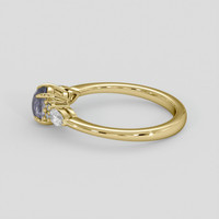 0.88 Ct. White Sapphire Ring, 14K Yellow Gold 4