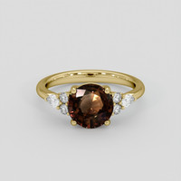 2.51 Ct. Brown Sapphire Ring, 14K Yellow Gold 1