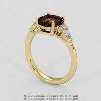 2.51 Ct. Brown Sapphire Ring, 14K Yellow Gold 2