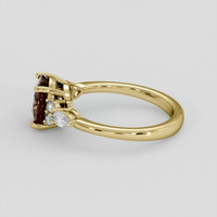 2.51 Ct. Brown Sapphire Ring, 14K Yellow Gold 4
