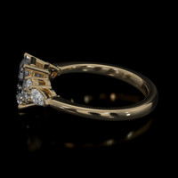 1.54 Ct. White Sapphire Ring, 14K Yellow Gold 4