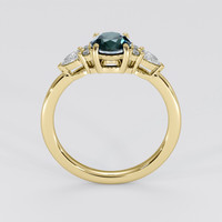 1.11 Ct. Bluish Green Sapphire Ring, 14K Yellow Gold 3