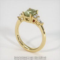 1.44 Ct. Yellowish Green Sapphire Ring, 14K Yellow Gold 2
