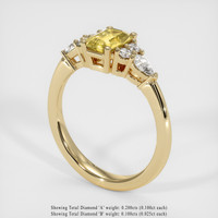 1.00 Ct. Yellow Sapphire Ring, 14K Yellow Gold 2