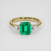 1.68 Ct. Emerald Ring, 18K Yellow Gold 1
