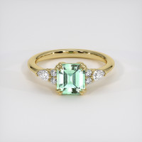 1.65 Ct. Emerald Ring, 18K Yellow Gold 1