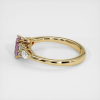 0.85 Ct. Pink Sapphire Ring, 18K Yellow Gold 4