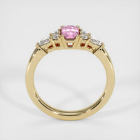 0.58 Ct. Pink Sapphire Ring, 18K Yellow Gold 3