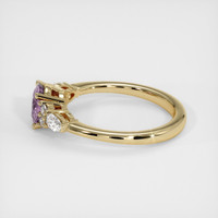1.07 Ct. Pink Sapphire Ring, 18K Yellow Gold 4