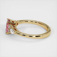 1.04 Ct. Padparadscha Sapphire Ring, 18K Yellow Gold 4