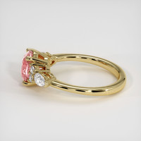 1.12 Ct. Padparadscha Sapphire Ring, 18K Yellow Gold 4