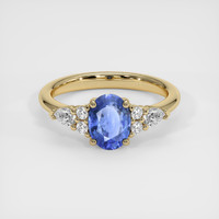 1.03 Ct. Blue Sapphire Ring, 18K Yellow Gold 1