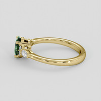 1.16 Ct. Green Sapphire Ring, 18K Yellow Gold 4