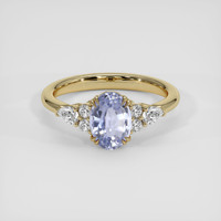 1.41 Ct. Violet Sapphire Ring, 18K Yellow Gold 1