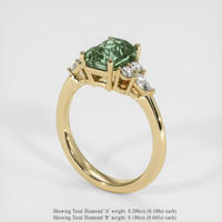 3.30 Ct. Sapphire Ring, 18K Yellow Gold 2