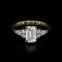 1.54 Ct. White Sapphire Ring, 18K Yellow Gold 1