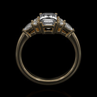 1.54 Ct. White Sapphire Ring, 18K Yellow Gold 3