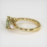 1.44 Ct. Yellowish Green Sapphire Ring, 18K Yellow Gold 4