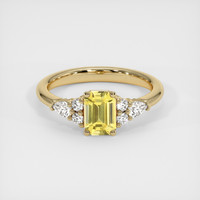 1.00 Ct. Yellow Sapphire Ring, 18K Yellow Gold 1